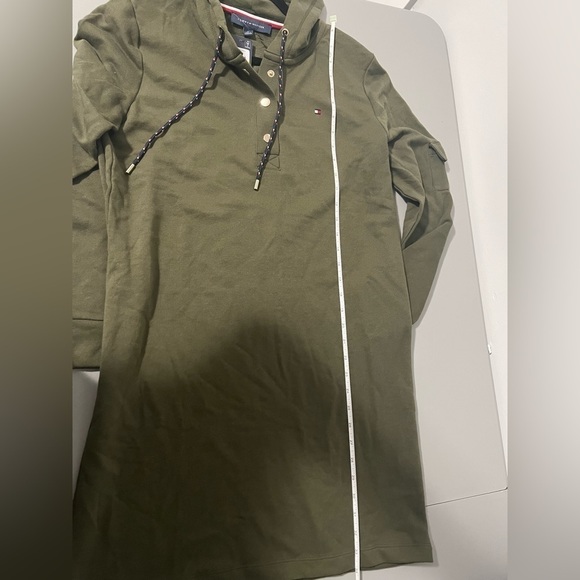 Tommy Hilfiger Army Green Long Top/Dress size M - Picture 12 of 12
